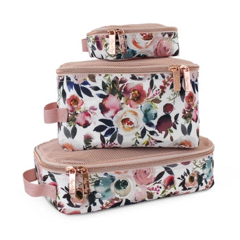 Itzy Ritzy Pack Like A Boss™ Medium Packing Cubes - Blush Floral