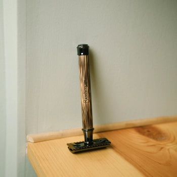 Bamboo Switch Stainless Steel Safety Razor Straight Handle
