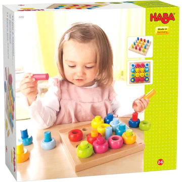 HABA Rainbow Whirls Pegging Game