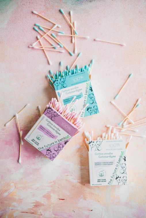 The future is bamboo Biodegradable Bamboo Cotton Swabs - Travel Size