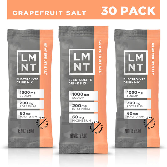 LMNT Grapefruit Salt Electrolyte Drink Mix - 30 Count