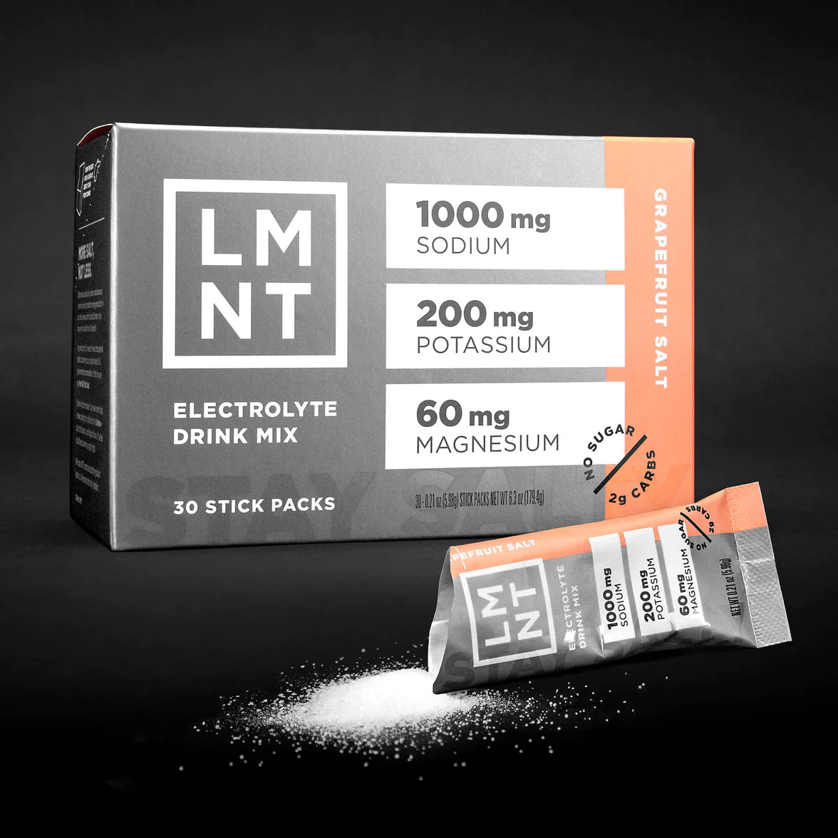 LMNT Grapefruit Salt Electrolyte Drink Mix - 30 Count