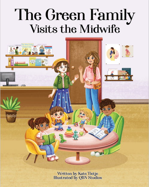 Earthley The Green Family Visits the Midwife - Children's Book