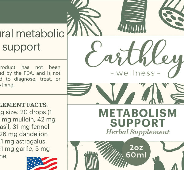 Earthley Metabolism Support Herbal Tincture - 2oz