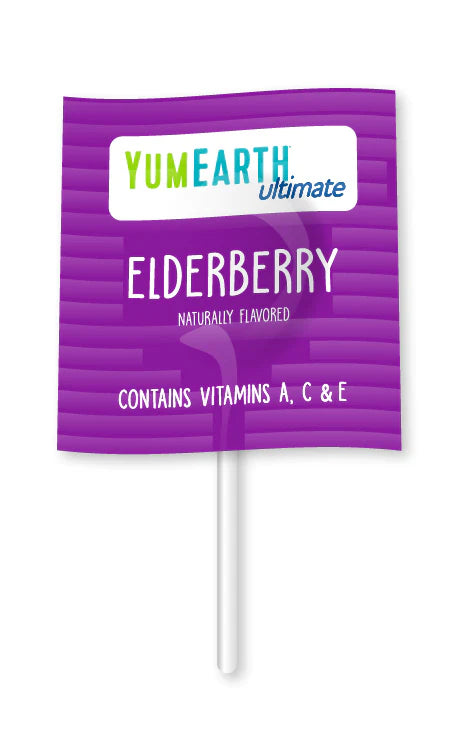 YumEarth Ultimate Organic Elderberry Lollipops 15 ct