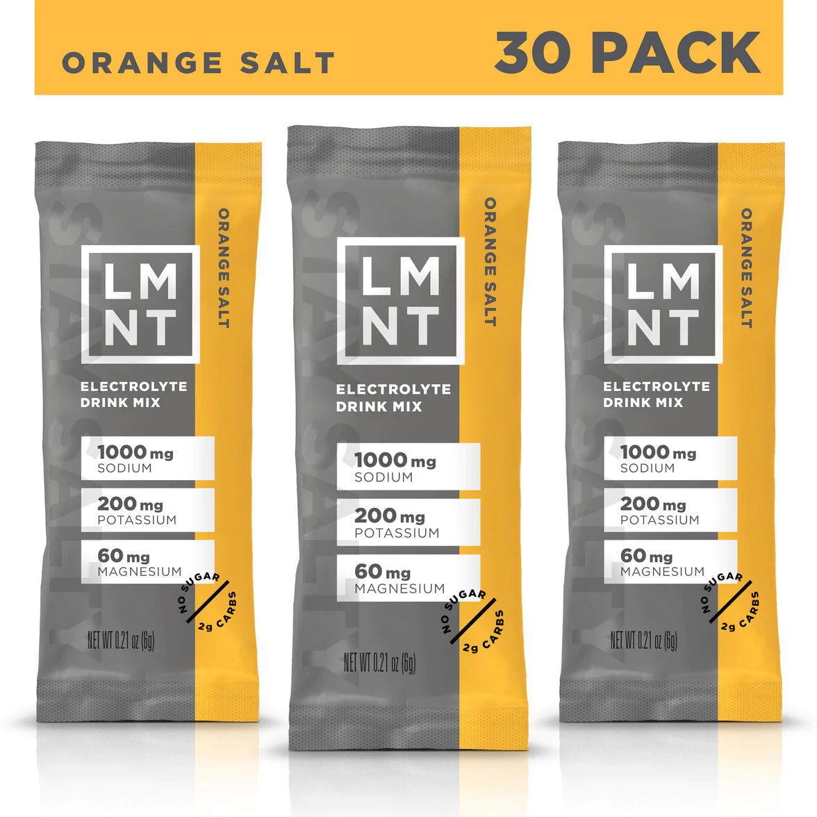LMNT Orange Salt Electrolyte Drink Mix - 30 Count