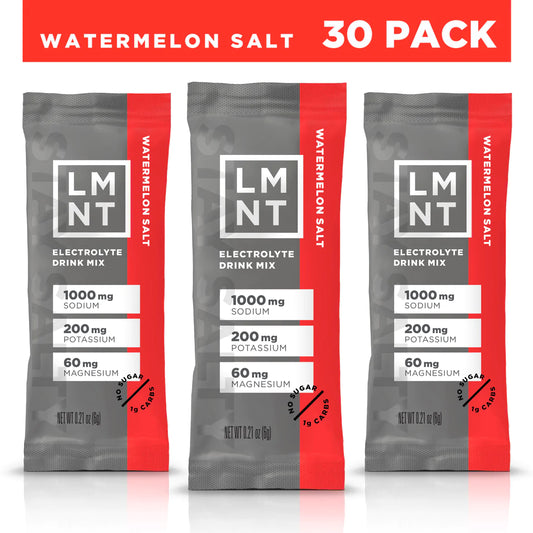 LMNT Watermelon Salt Electrolyte Drink Mix - 30 Count