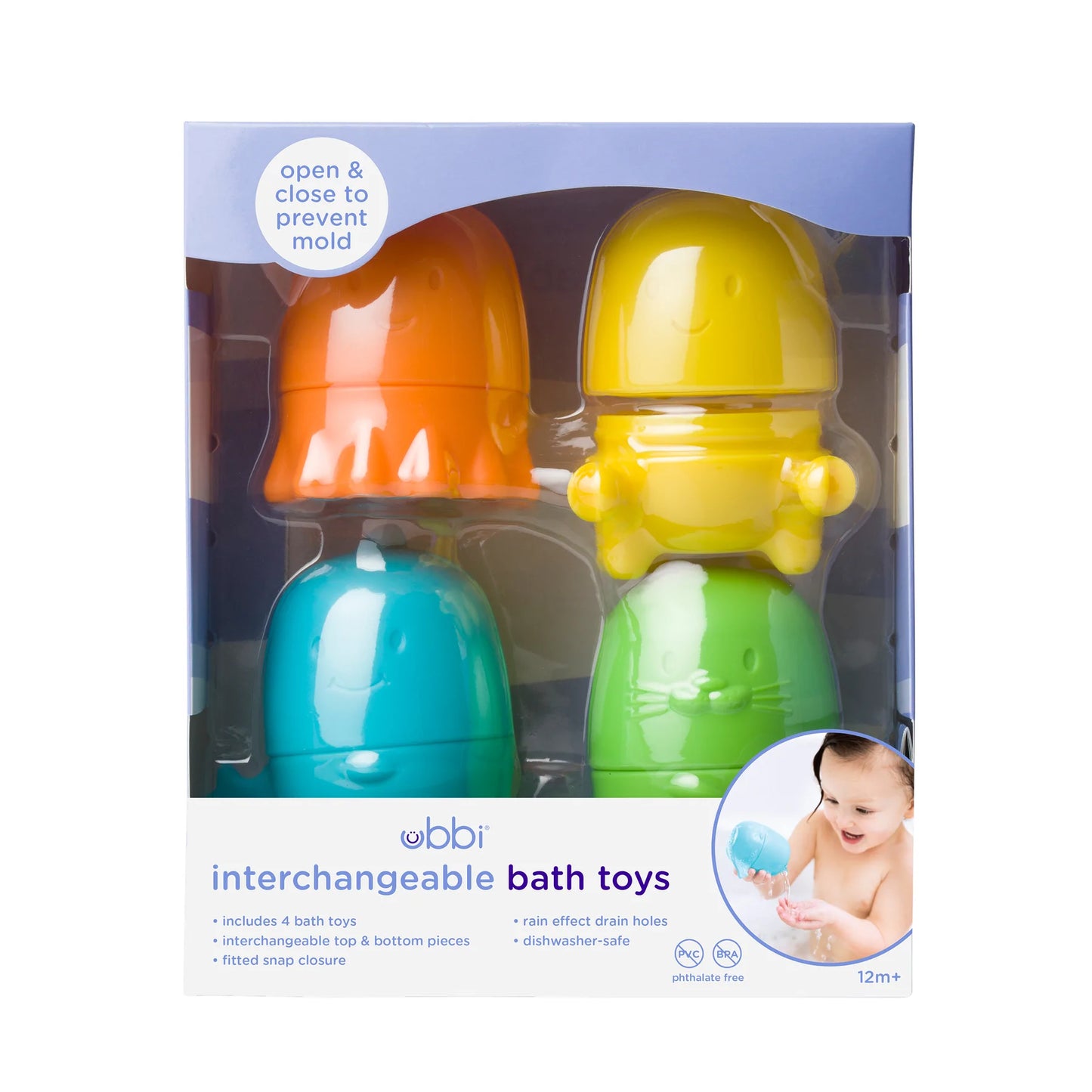 Ubbi interchangeable bath toys