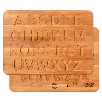 Panda Brothers Montessori Wooden Alphabet Tracing Board
