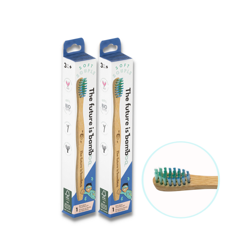 The future is bamboo Superhero Kids Soft Bamboo Toothbrush