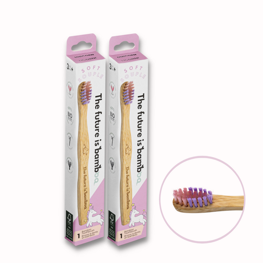 The future is bamboo Unicorn Kids Soft Bamboo Toothbrush