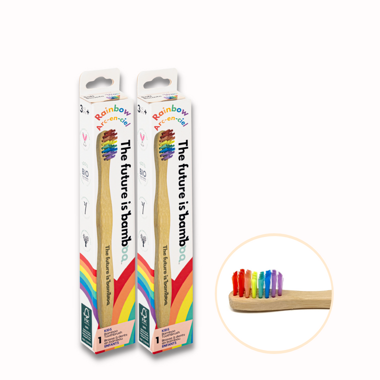 The future is bamboo RAINBOW Kids Soft Bamboo Toothbrush