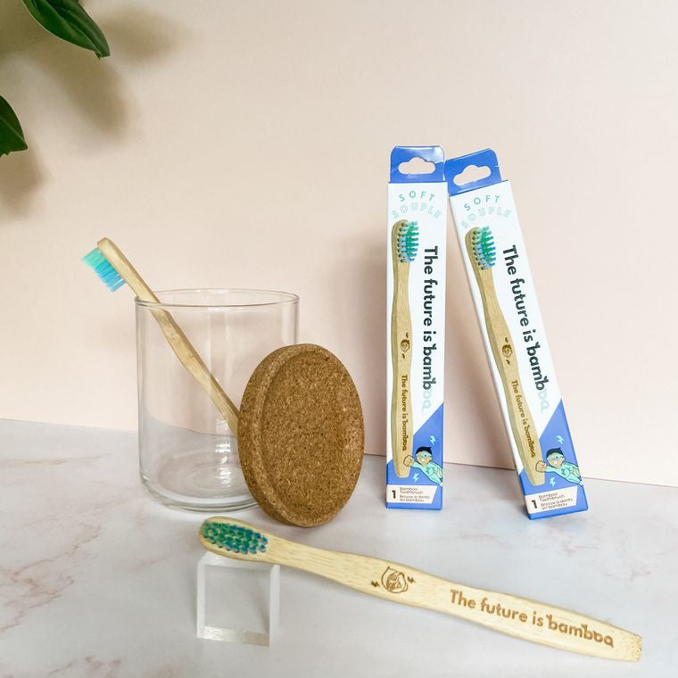 The future is bamboo Superhero Kids Soft Bamboo Toothbrush