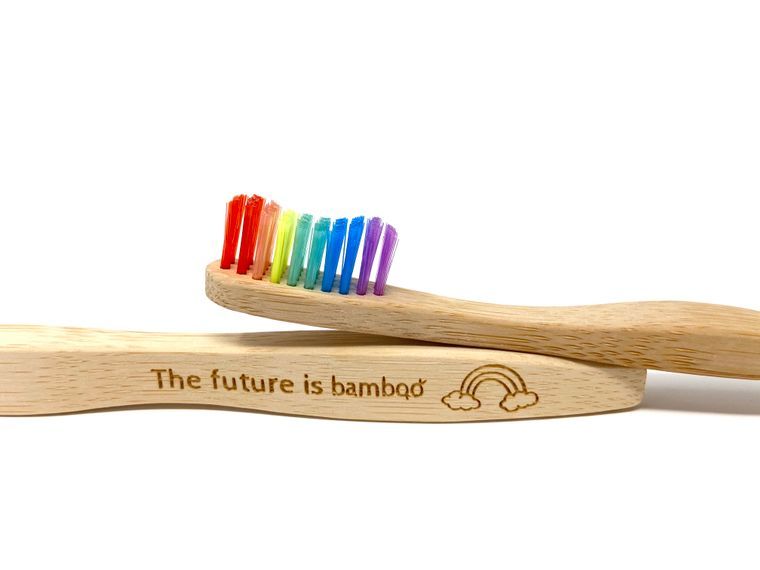 The future is bamboo RAINBOW Kids Soft Bamboo Toothbrush