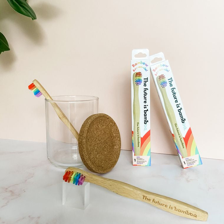 The future is bamboo RAINBOW Kids Soft Bamboo Toothbrush