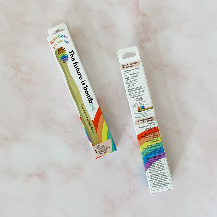 The future is bamboo RAINBOW Kids Soft Bamboo Toothbrush